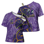 Melbourne Storm Cross Shoulder Shirt Polynesian Tribal Tattoo Pacific Sport Art