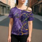Melbourne Storm Cross Shoulder Shirt Polynesian Tribal Tattoo Pacific Sport Art