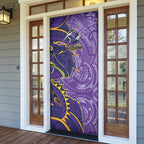 Melbourne Storm Door Cover Polynesian Tribal Tattoo Pacific Sport Art