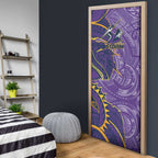 Melbourne Storm Door Cover Polynesian Tribal Tattoo Pacific Sport Art