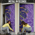 Melbourne Storm Door Cover Polynesian Tribal Tattoo Pacific Sport Art