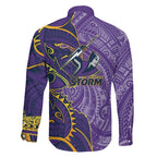 Melbourne Storm Family Matching Mermaid Dress and Hawaiian Shirt Polynesian Tribal Tattoo Pacific Sport Art