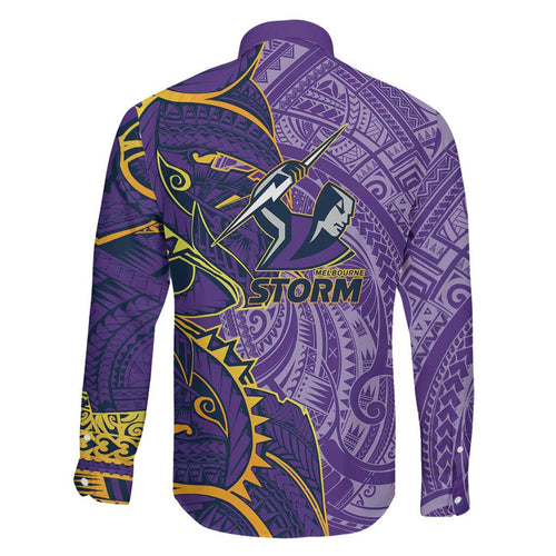 Melbourne Storm Family Matching Mermaid Dress and Hawaiian Shirt Polynesian Tribal Tattoo Pacific Sport Art