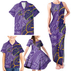 Melbourne Storm Family Matching Tank Maxi Dress and Hawaiian Shirt Polynesian Tribal Tattoo Pacific Sport Art