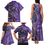 Melbourne Storm Family Matching Tank Maxi Dress and Hawaiian Shirt Polynesian Tribal Tattoo Pacific Sport Art