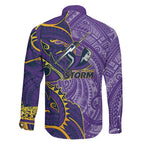 Melbourne Storm Family Matching Tank Maxi Dress and Hawaiian Shirt Polynesian Tribal Tattoo Pacific Sport Art