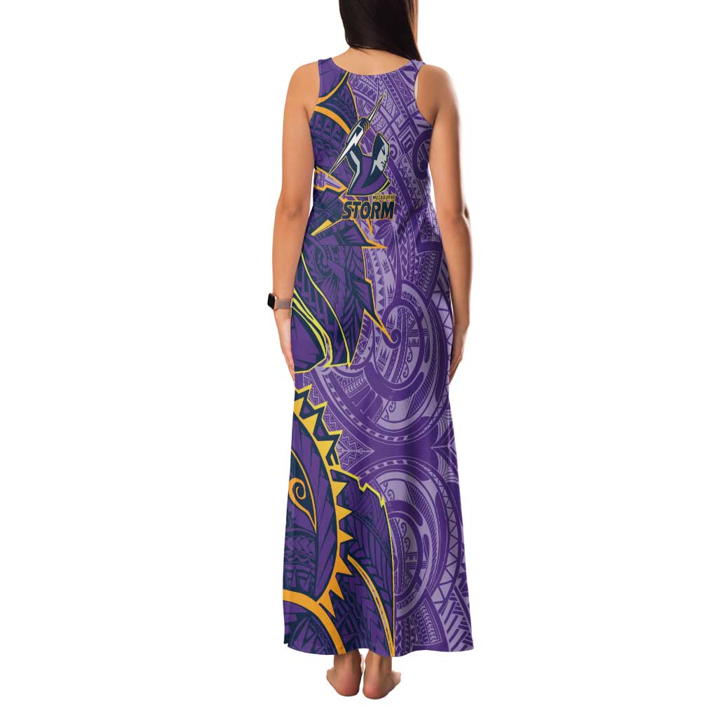 Melbourne Storm Family Matching Tank Maxi Dress and Hawaiian Shirt Polynesian Tribal Tattoo Pacific Sport Art