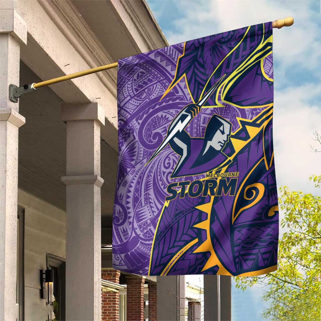 Melbourne Storm Garden Flag Polynesian Tribal Tattoo Pacific Sport Art