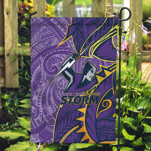 Melbourne Storm Garden Flag Polynesian Tribal Tattoo Pacific Sport Art