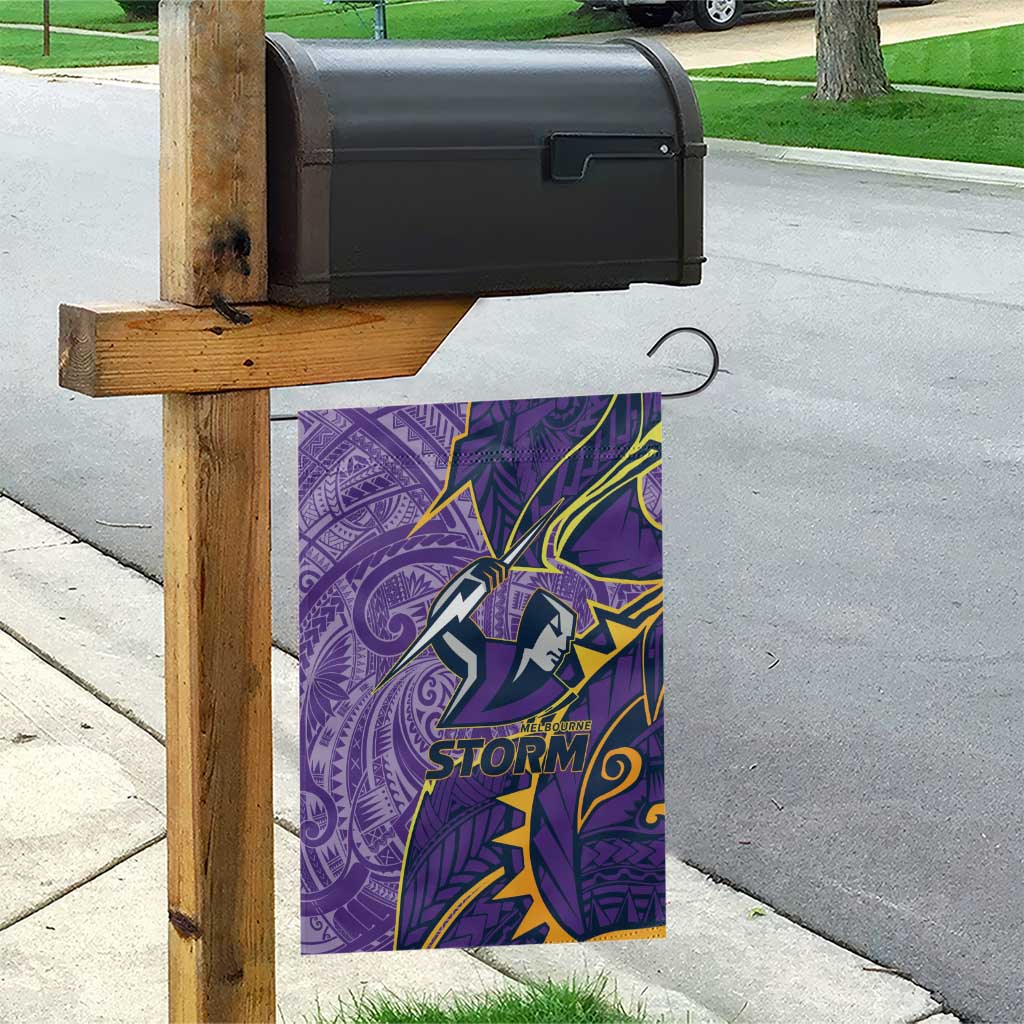 Melbourne Storm Garden Flag Polynesian Tribal Tattoo Pacific Sport Art