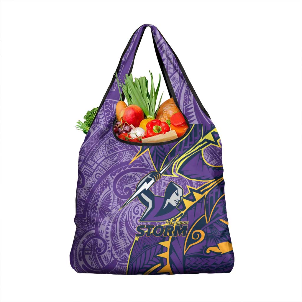 Melbourne Storm Grocery Bag Polynesian Tribal Tattoo Pacific Sport Art