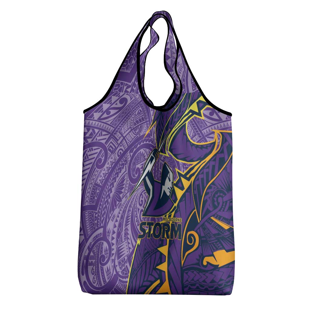 Melbourne Storm Grocery Bag Polynesian Tribal Tattoo Pacific Sport Art