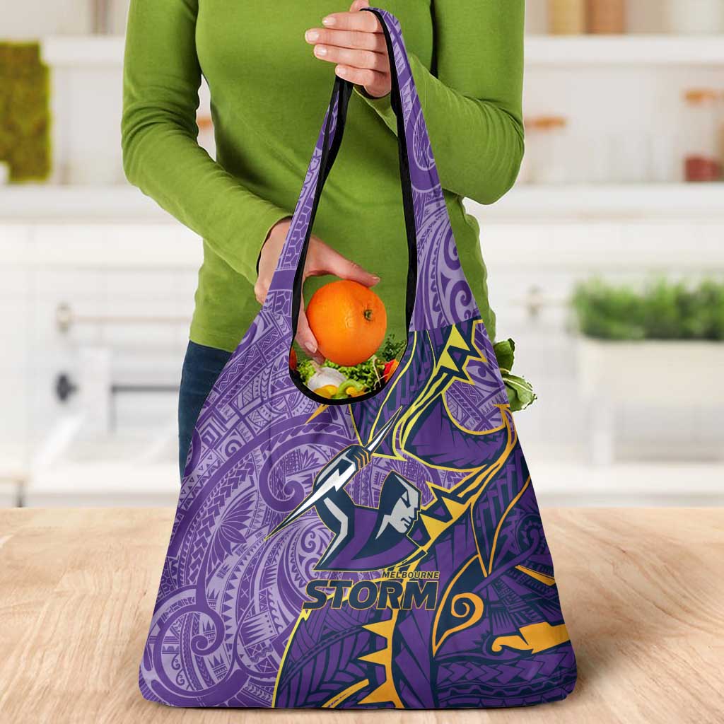 Melbourne Storm Grocery Bag Polynesian Tribal Tattoo Pacific Sport Art