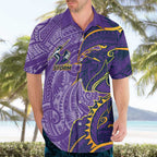 Melbourne Storm Hawaiian Shirt Polynesian Tribal Tattoo Pacific Sport Art