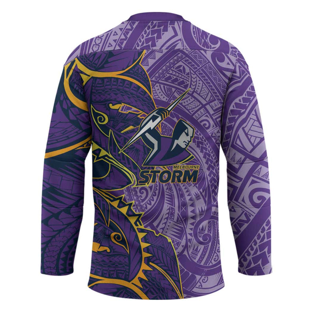 Melbourne Storm Hockey Jersey Polynesian Tribal Tattoo Pacific Sport Art