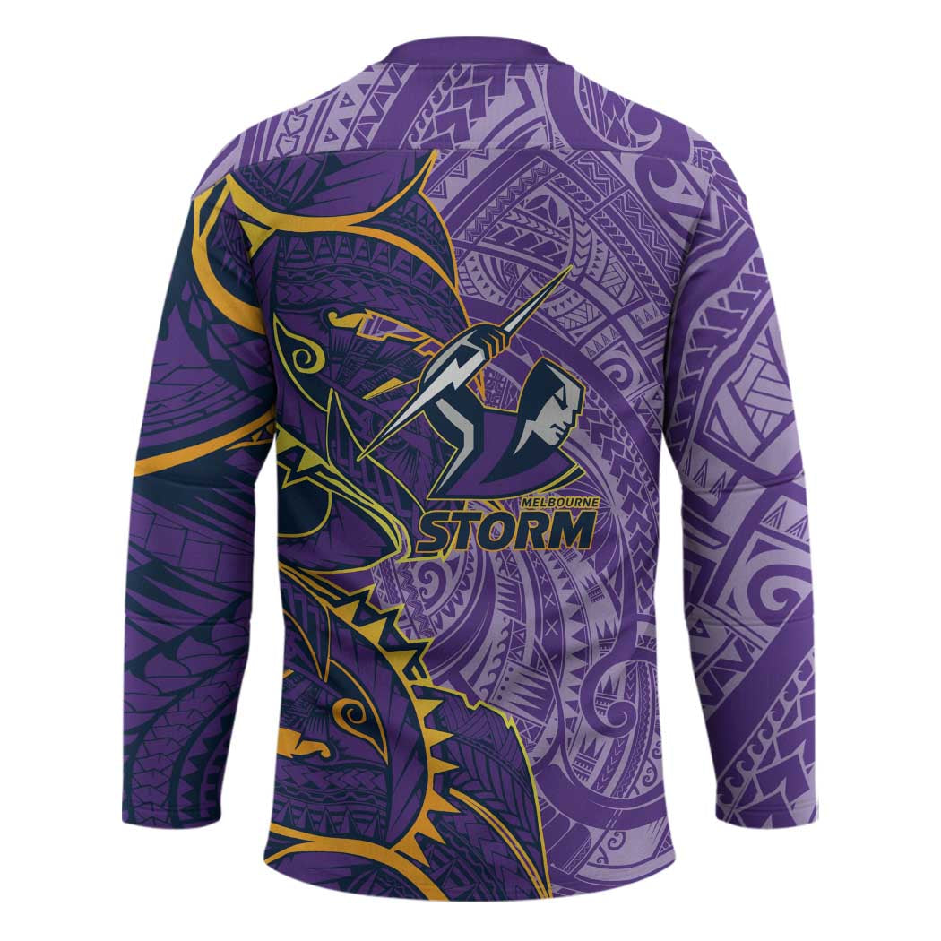 Melbourne Storm Hockey Jersey Polynesian Tribal Tattoo Pacific Sport Art