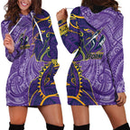 Melbourne Storm Hoodie Dress Polynesian Tribal Tattoo Pacific Sport Art