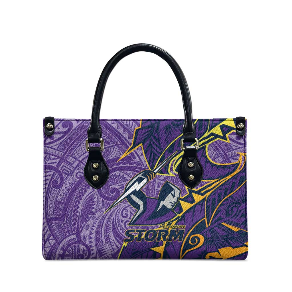 Melbourne Storm Leather Bag Polynesian Tribal Tattoo Pacific Sport Art