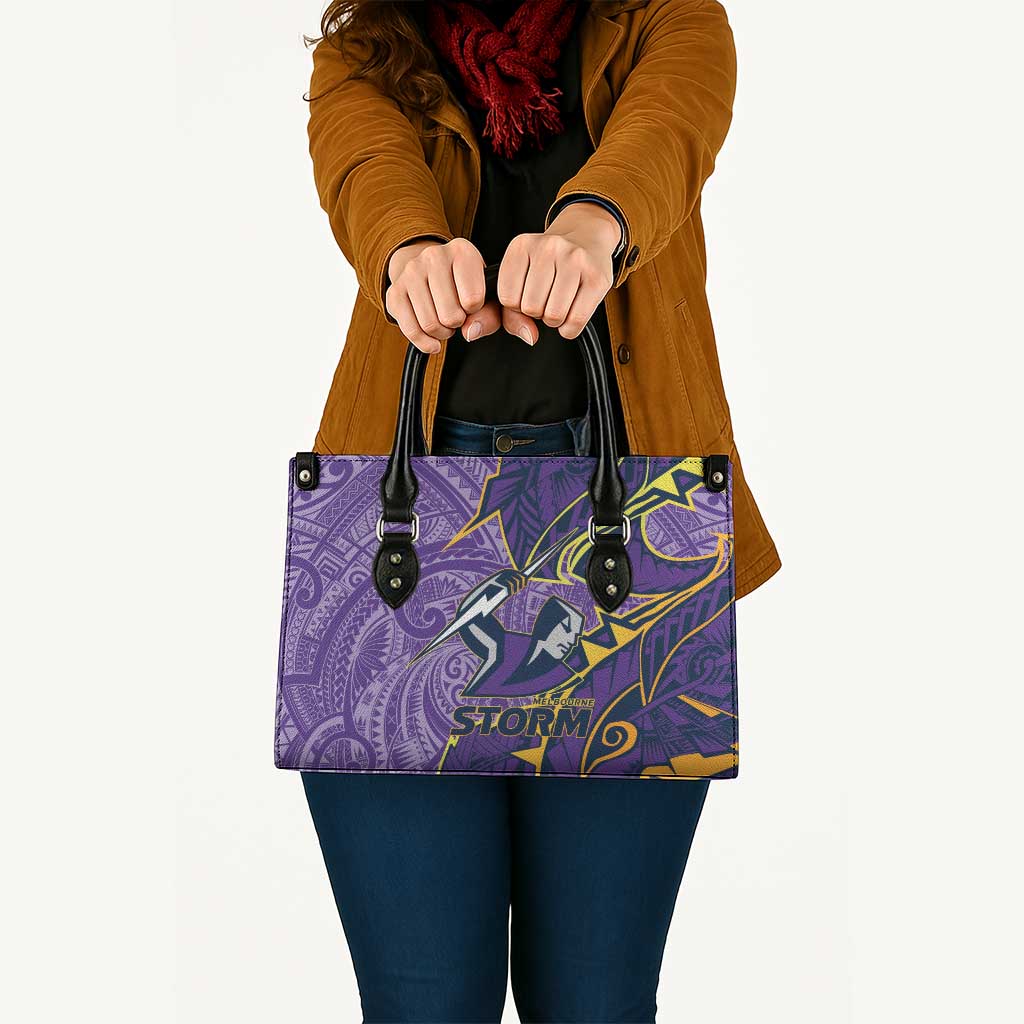 Melbourne Storm Leather Bag Polynesian Tribal Tattoo Pacific Sport Art