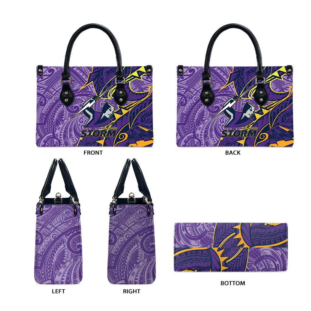 Melbourne Storm Leather Bag Polynesian Tribal Tattoo Pacific Sport Art