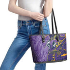 Melbourne Storm Leather Tote Bag Polynesian Tribal Tattoo Pacific Sport Art