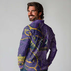 Melbourne Storm Long Sleeve Polo Shirt Polynesian Tribal Tattoo Pacific Sport Art