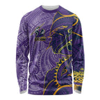 Melbourne Storm Long Sleeve Shirt Polynesian Tribal Tattoo Pacific Sport Art