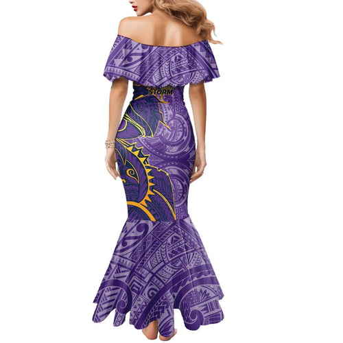 Melbourne Storm Mermaid Dress Polynesian Tribal Tattoo Pacific Sport Art
