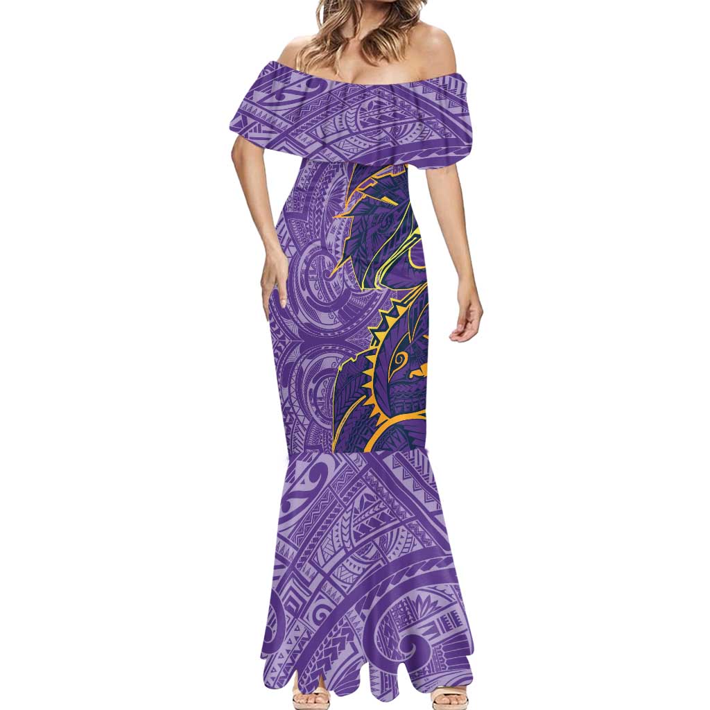 Melbourne Storm Mermaid Dress Polynesian Tribal Tattoo Pacific Sport Art