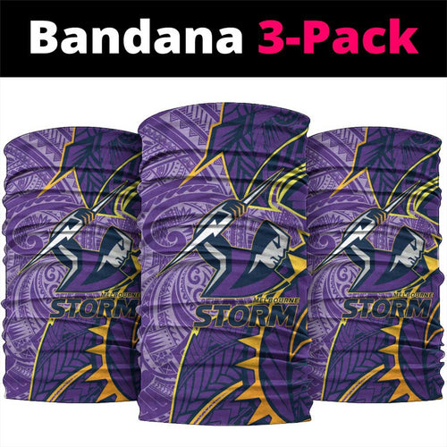 Melbourne Storm Neck Gaiter Polynesian Tribal Tattoo Pacific Sport Art