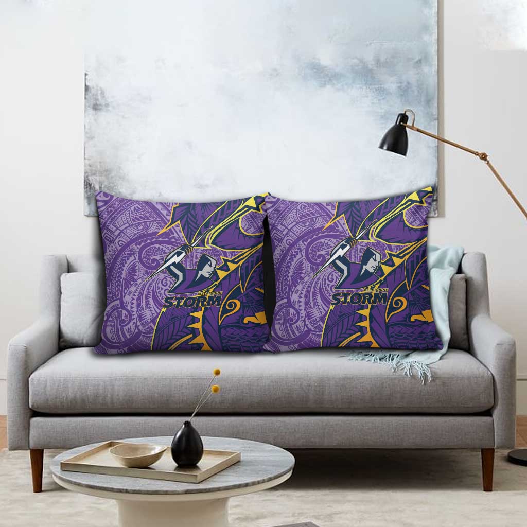 Melbourne Storm Pillow Cover Polynesian Tribal Tattoo Pacific Sport Art