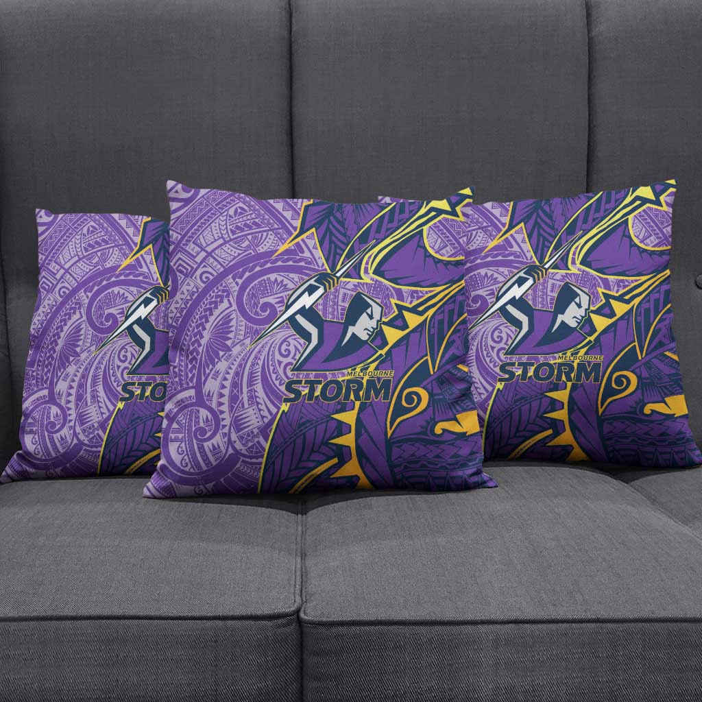 Melbourne Storm Pillow Cover Polynesian Tribal Tattoo Pacific Sport Art
