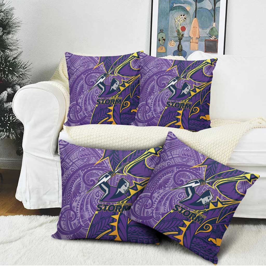 Melbourne Storm Pillow Cover Polynesian Tribal Tattoo Pacific Sport Art