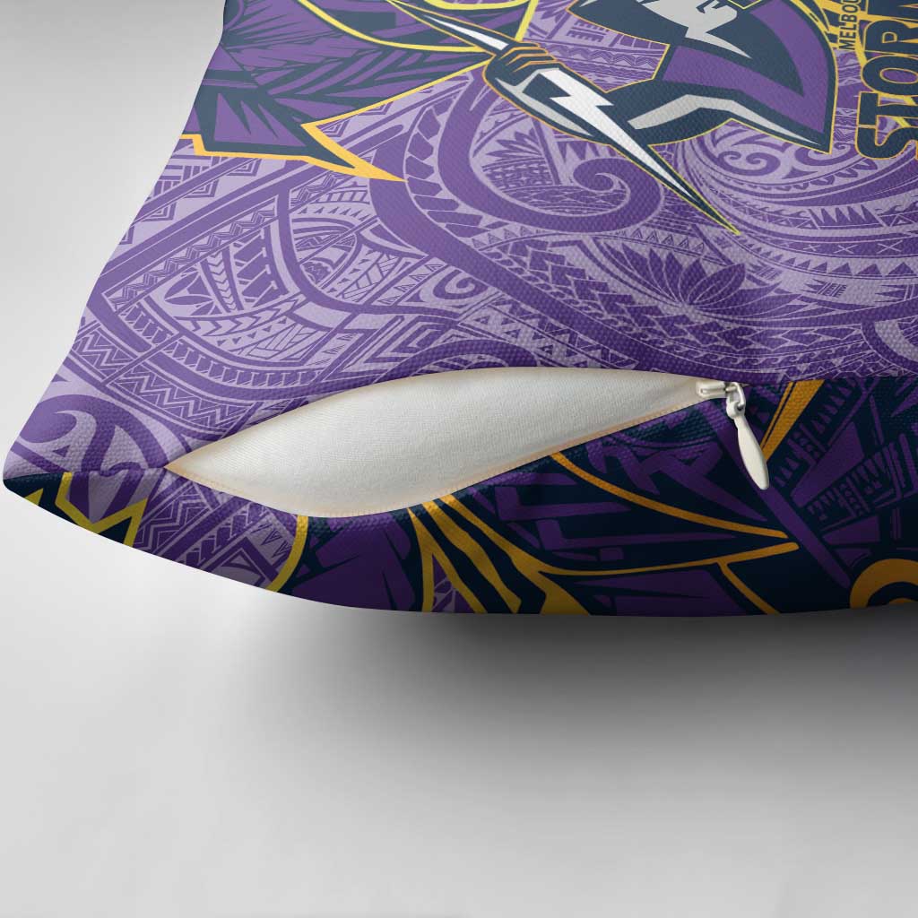 Melbourne Storm Pillow Cover Polynesian Tribal Tattoo Pacific Sport Art