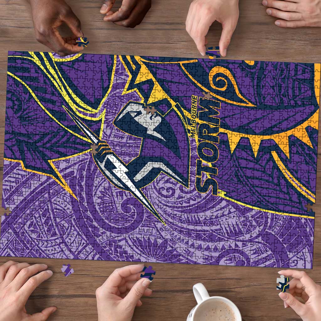 Melbourne Storm Puzzle Polynesian Tribal Tattoo Pacific Sport Art