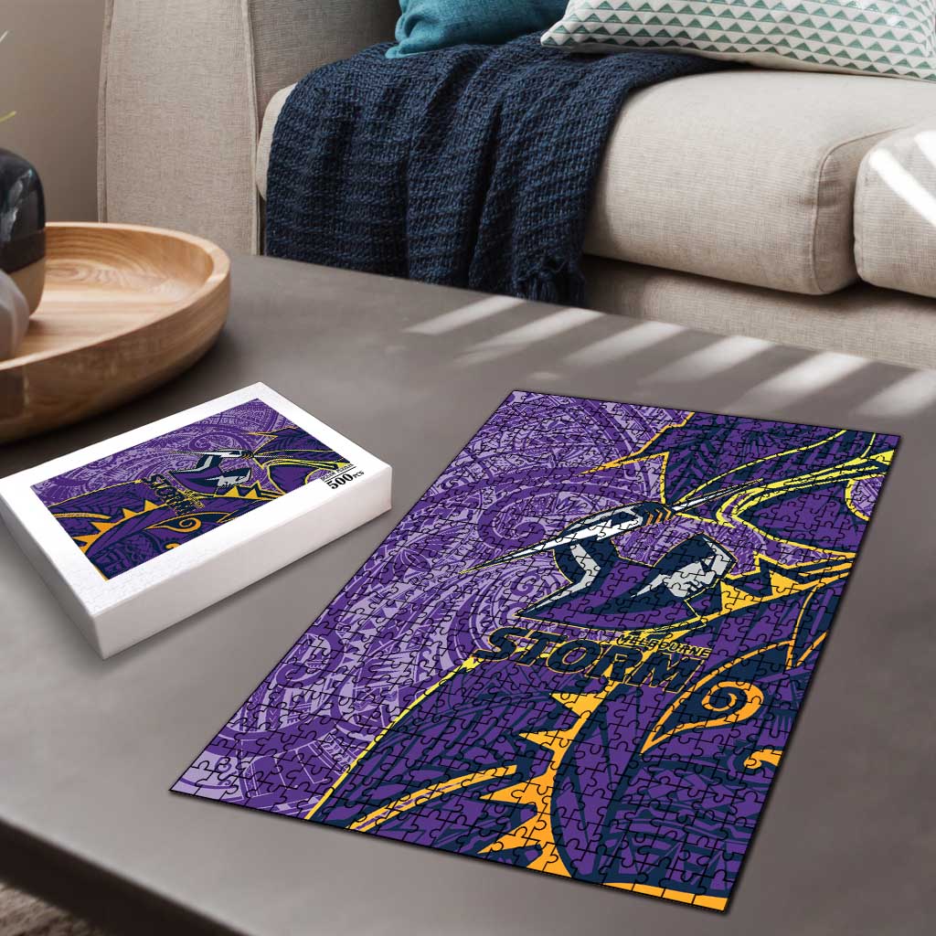 Melbourne Storm Puzzle Polynesian Tribal Tattoo Pacific Sport Art