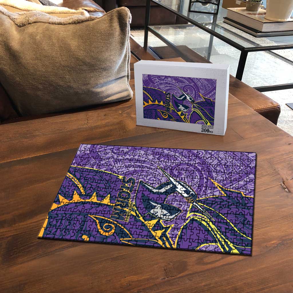 Melbourne Storm Puzzle Polynesian Tribal Tattoo Pacific Sport Art