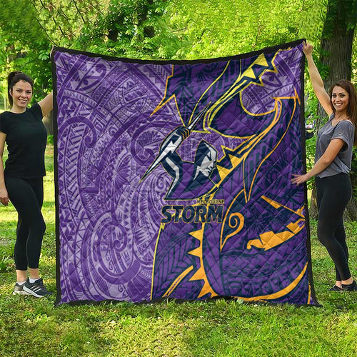 Melbourne Storm Quilt Polynesian Tribal Tattoo Pacific Sport Art