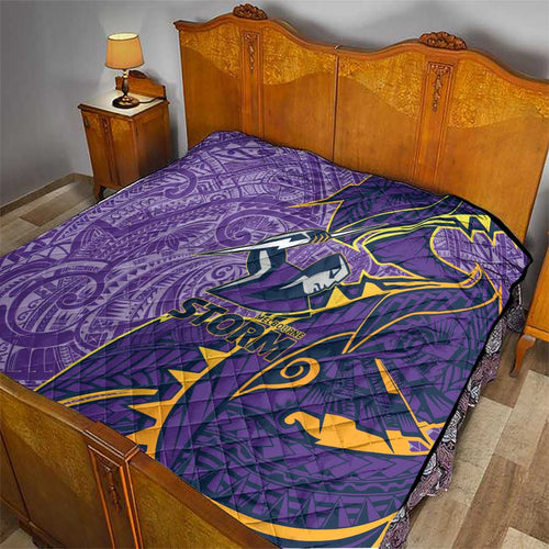 Melbourne Storm Quilt Polynesian Tribal Tattoo Pacific Sport Art