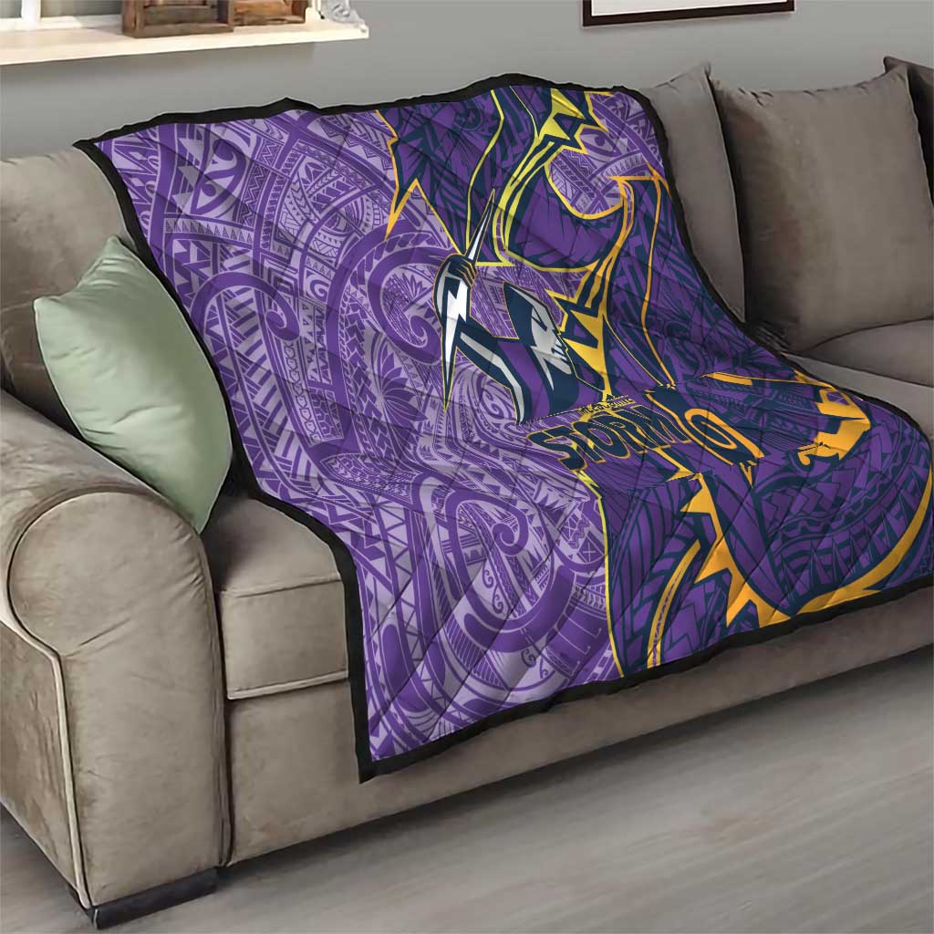 Melbourne Storm Quilt Polynesian Tribal Tattoo Pacific Sport Art