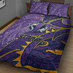 Melbourne Storm Quilt Bed Set Polynesian Tribal Tattoo Pacific Sport Art