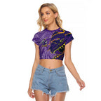 Melbourne Storm Raglan Cropped T Shirt Polynesian Tribal Tattoo Pacific Sport Art