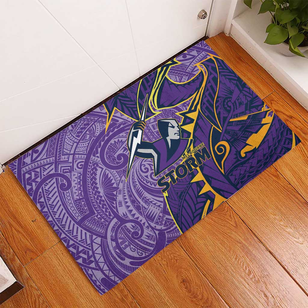 Melbourne Storm Rubber Doormat Polynesian Tribal Tattoo Pacific Sport Art