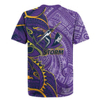 Melbourne Storm Rugby Jersey Polynesian Tribal Tattoo Pacific Sport Art