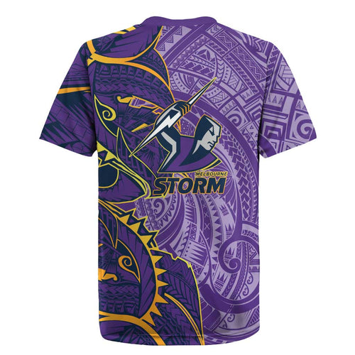 Melbourne Storm Rugby Jersey Polynesian Tribal Tattoo Pacific Sport Art