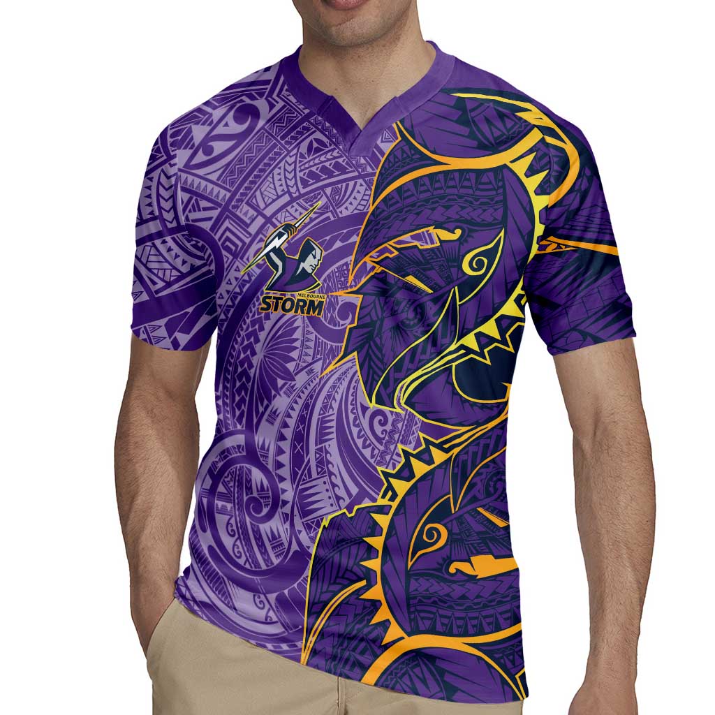 Melbourne Storm Rugby Jersey Polynesian Tribal Tattoo Pacific Sport Art
