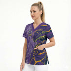 Melbourne Storm Scrub Top Polynesian Tribal Tattoo Pacific Sport Art