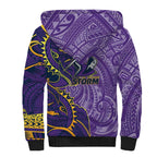 Melbourne Storm Sherpa Hoodie Polynesian Tribal Tattoo Pacific Sport Art