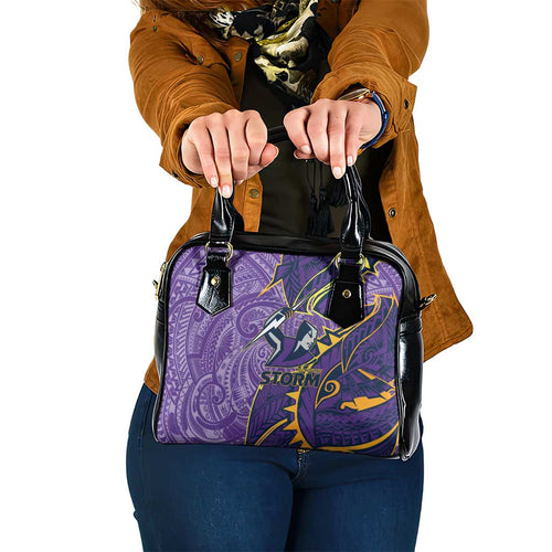 Melbourne Storm Shoulder Handbag Polynesian Tribal Tattoo Pacific Sport Art