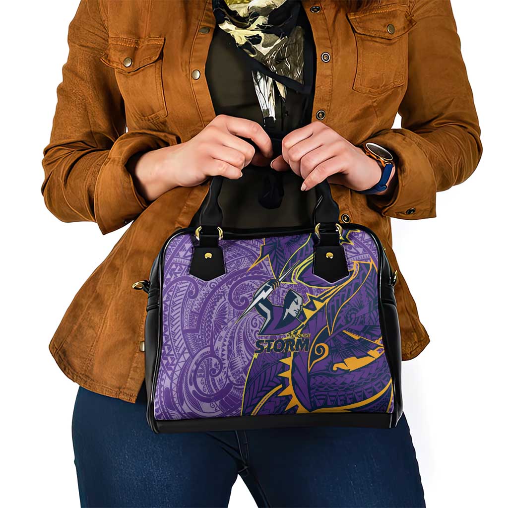 Melbourne Storm Shoulder Handbag Polynesian Tribal Tattoo Pacific Sport Art